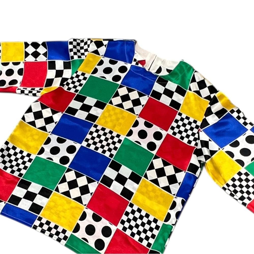 🏁S.L.B. Mixed Print top - Picture 2 of 11